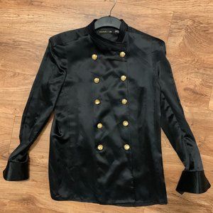 Balmain X H&M silk shirt Jacket size 8